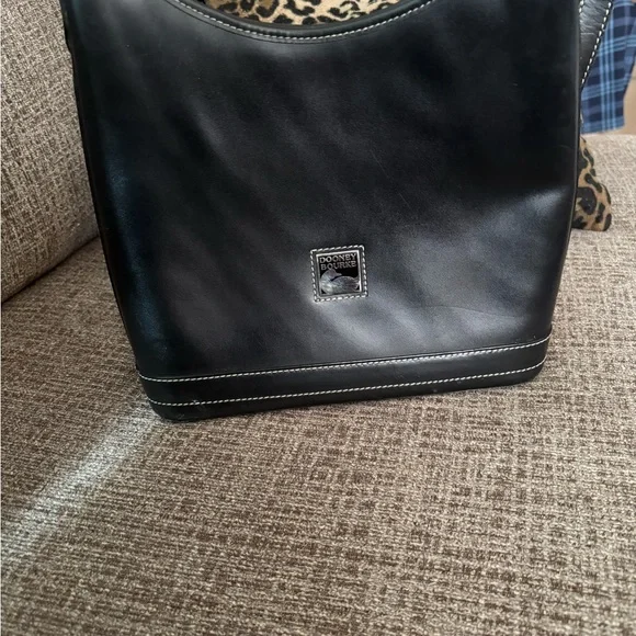 Dooney & Bourke Black Leather Shoulder Bag - Picture 1 of 5